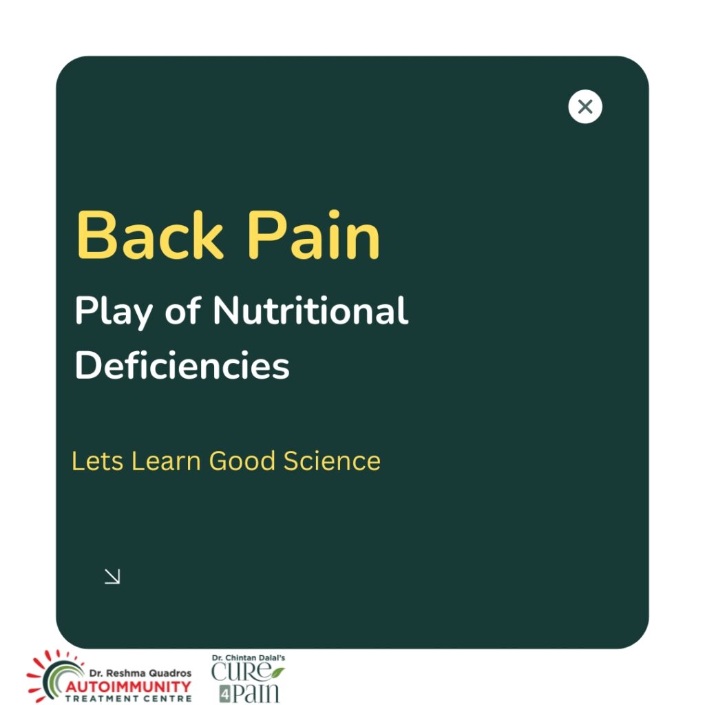 The Role of Key Nutrients in the Systematic Recovery & Treatment for Lower Back Pain, Disc Bulge, and Sciatica Relief The Role of Key Nutrients in the Systematic Recovery & Treatment for Lower Back Pain, Disc Bulge, and Sciatica Relief